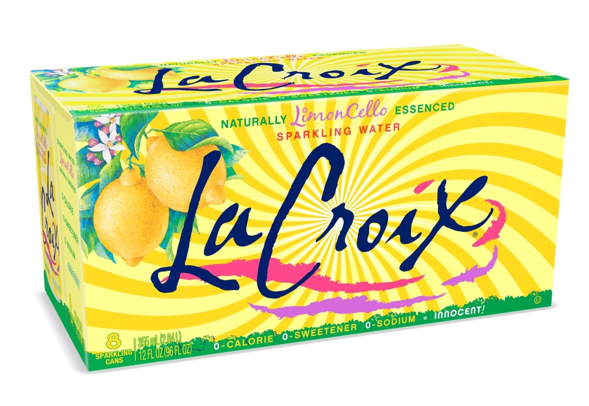 8-Pack La Croix Sparkling Water, LimonCello, 12oz