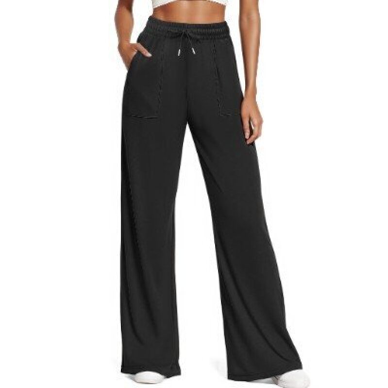 Women's High-Waist Drawstring Wide-Leg Pants