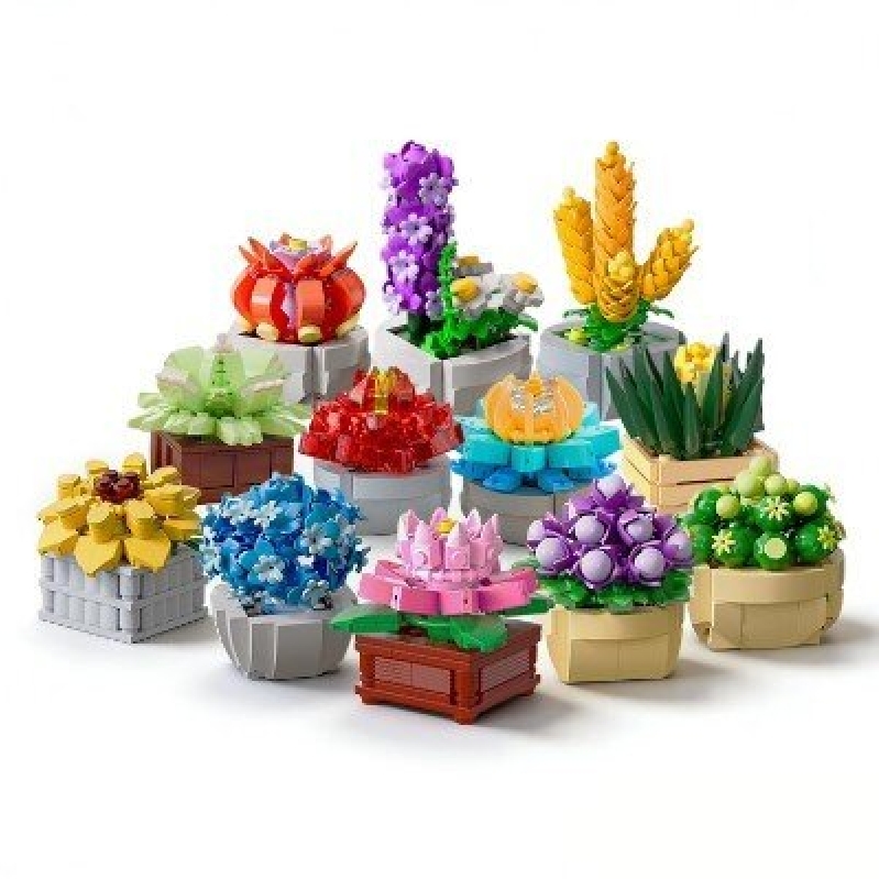 LEGO Botanical Collection: 12 Succulent Plant Brick Sets - Ideal for Home Decor