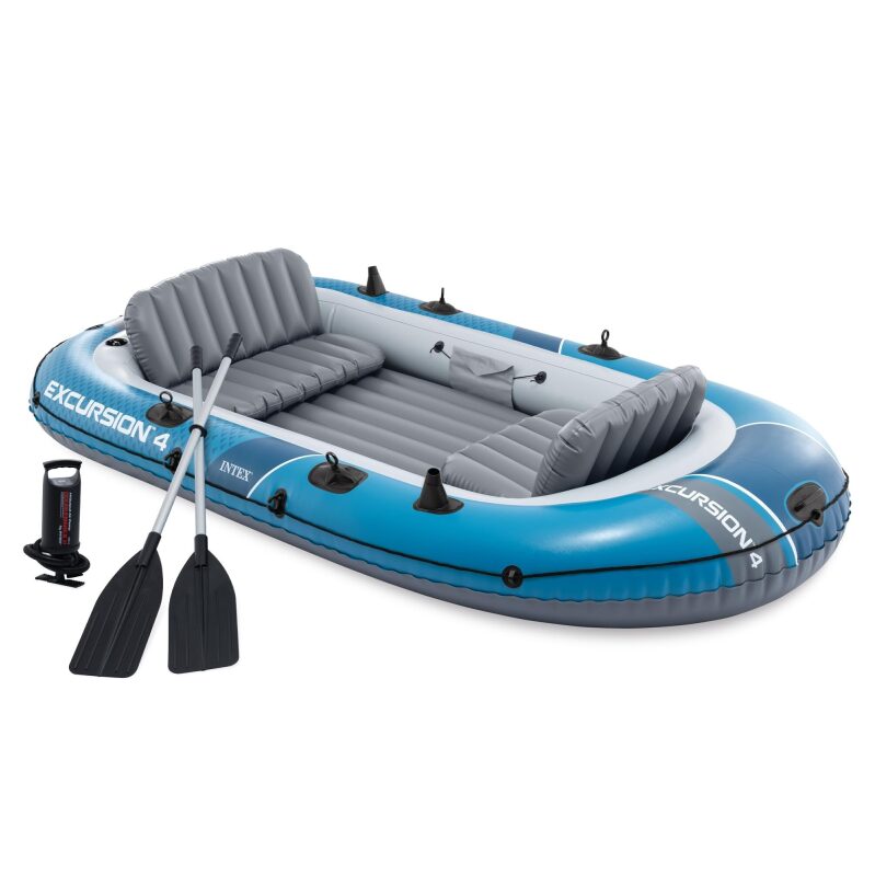 INTEX Excursion 5 Inflatable Boat Set - Premium Watercraft