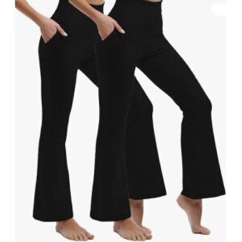 Ipletix Women's High-Waisted Micro-Flare Yoga Pants