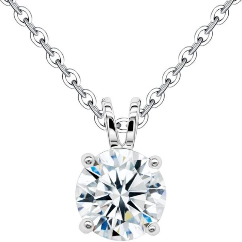 Sleek 1ct D Color Moissanite Pendant Necklace - 52% Off