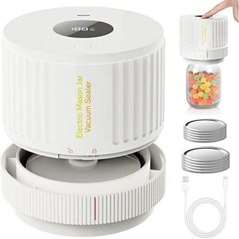 Electric Mason Jar Vacuum Sealer - 55% OFF, Keeps Fresh Longer
