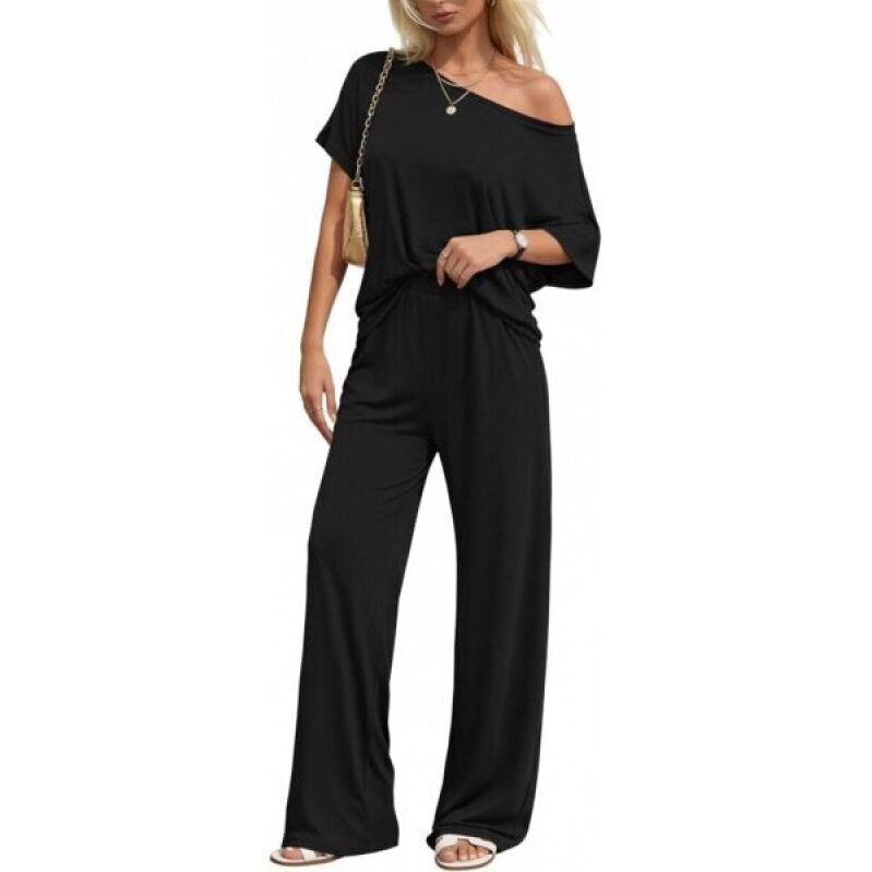Stylish Black Off-Shoulder Jumpsuit - Affordable Summer Fashion
