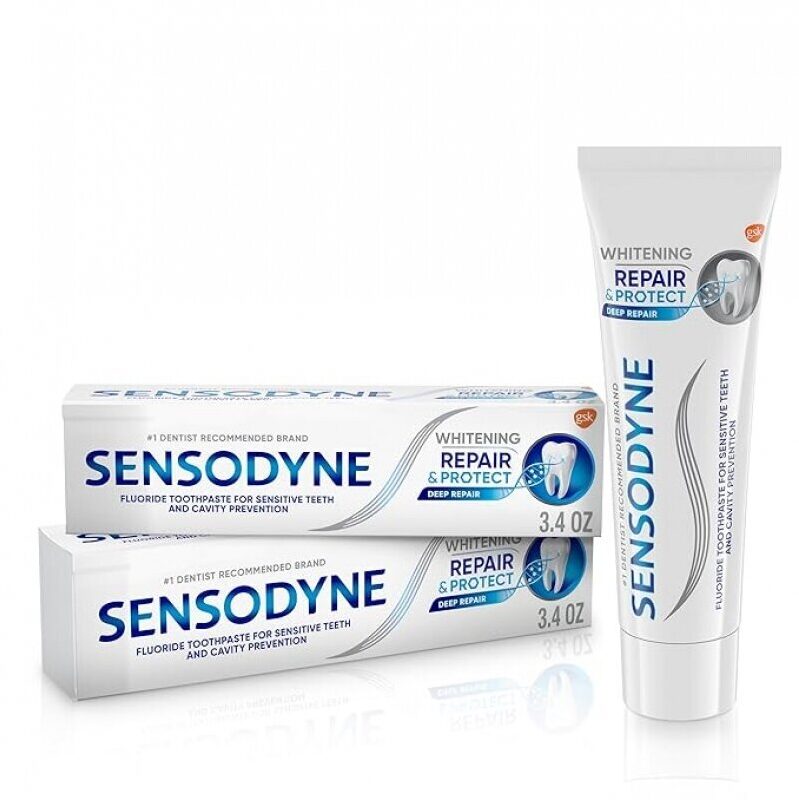 Sensodyne Repair and Protect Whitening Toothpaste for Sensitive Teeth - Pack of 2