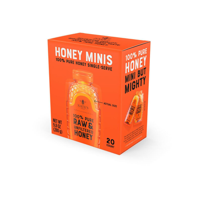 Nate's Honey Minis - Portable Honey Packs for On-the-Go Sweetness