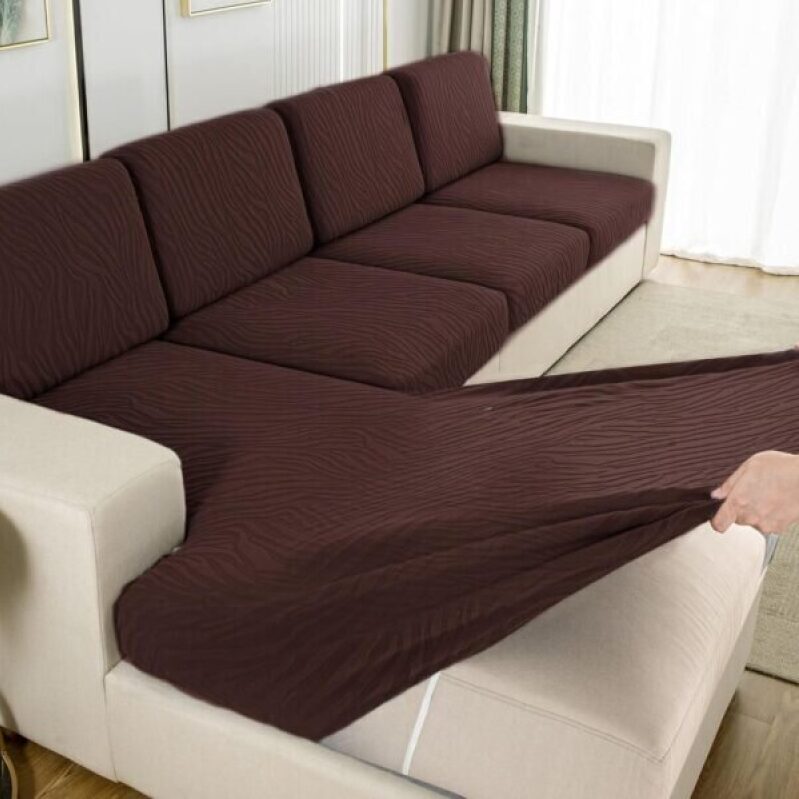 Elegant L-Shape Sofa Cover - Multi-Pattern, Durable, and Stylish