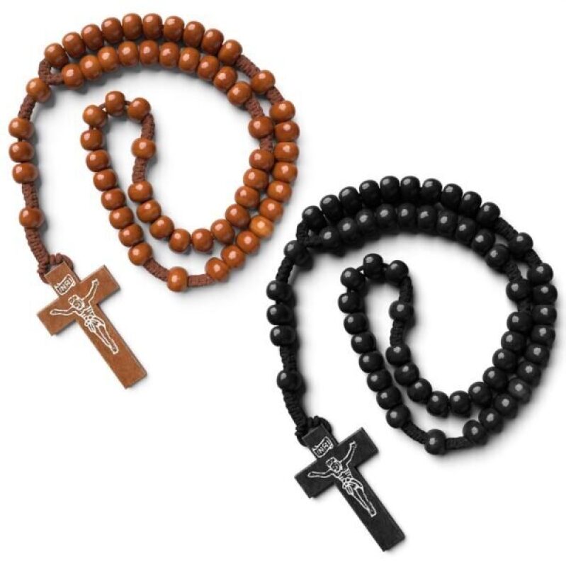 Authentic Wooden Rosary Necklaces - 50% Off