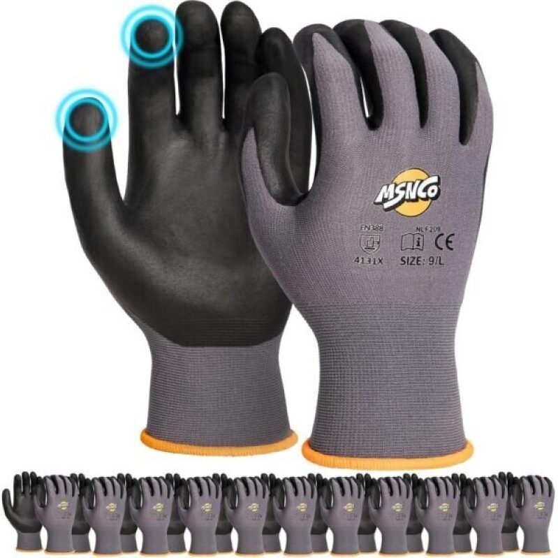 Heavy Duty Safety Gloves with Microfoam Coating - Durable and Comfortable