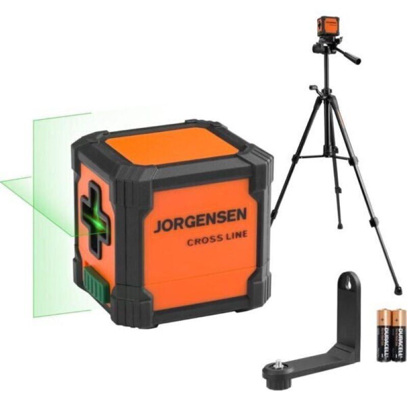 JORGENSEN Laser Level with Tripod - 65 FT Self-Leveling Cross Line Laser Tool