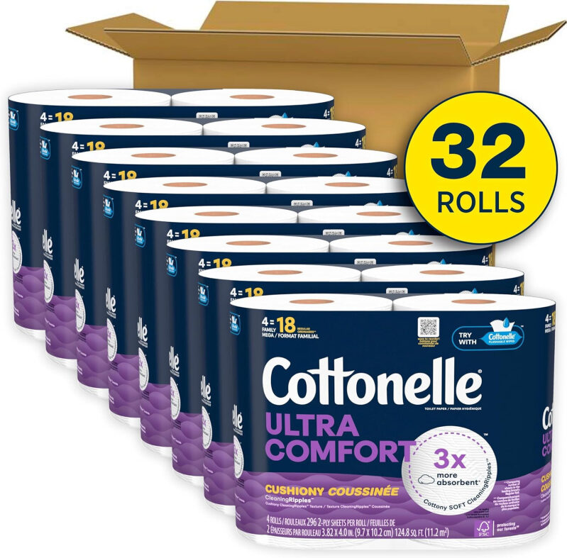 Cottonelle Ultra Comfort 3-Ply Toilet Paper - 32 Mega Rolls