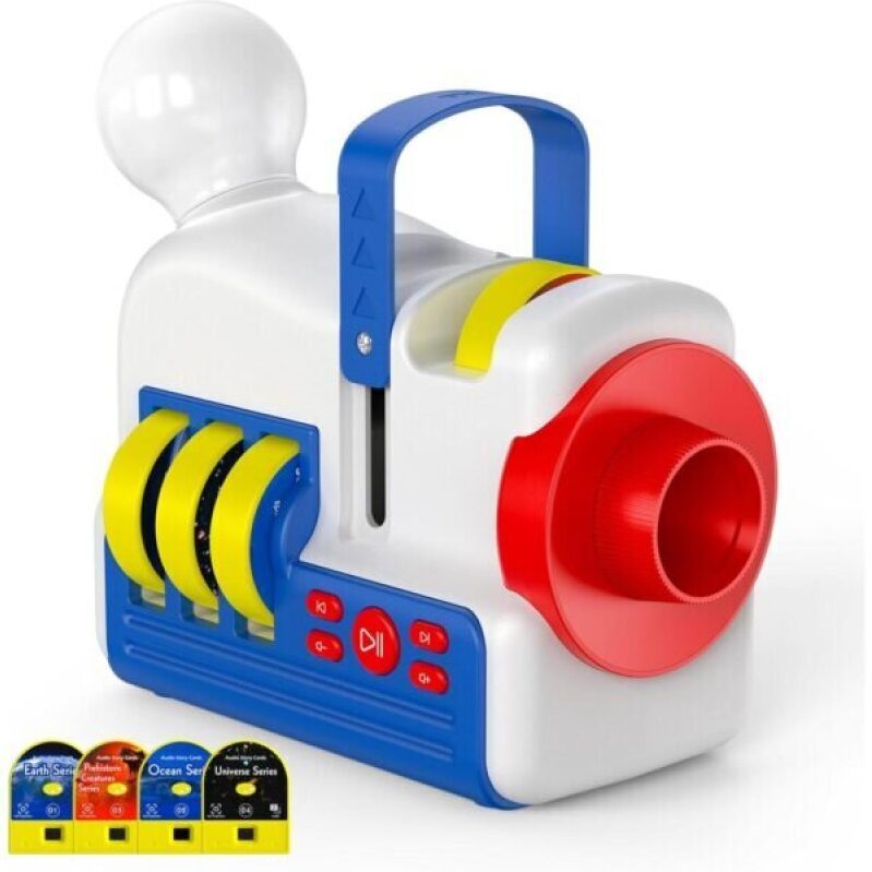 KidzVision Story Projector: 32 Stories & 4 Science Cards for Kids