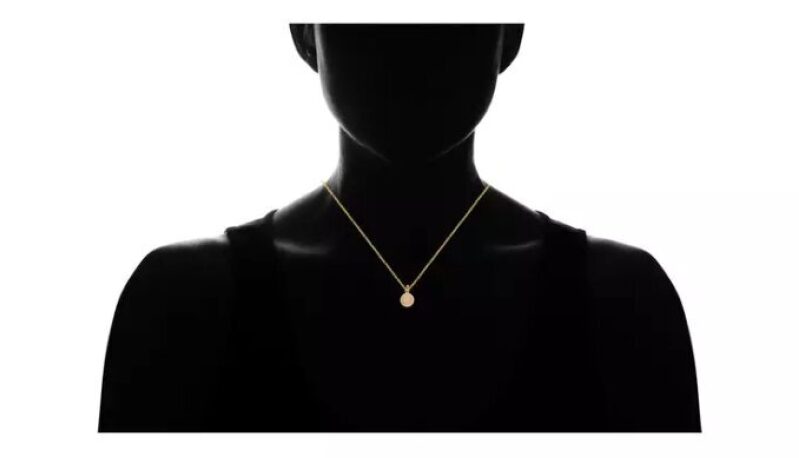 Dainty Circle Disc Pendant Necklace in 14K Solid Gold
