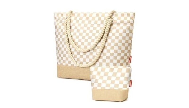 Stylish Large Beach Tote with Rope Handles