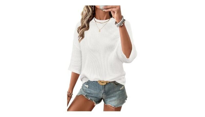 Arach&Cloz 2026 Women's Beige Cotton Crochet Top - Casual Vacation Style