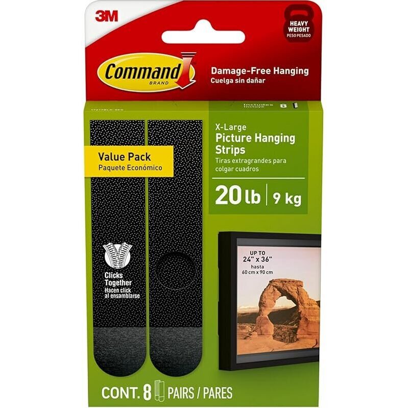 Command 20 lb XL Picture Hanging Strips - Value Pack