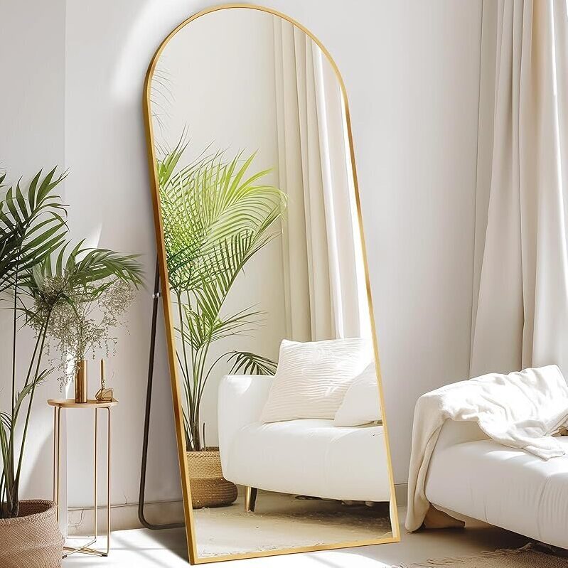 DUMOS 64-inch Full Length Mirror - Stylish Arched Design for Modern Spaces