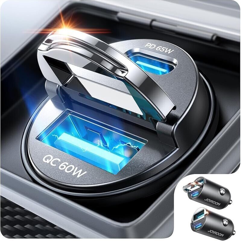 Lightning-Fast JOYROOM 2-Pack 125W USB-C Car Charger