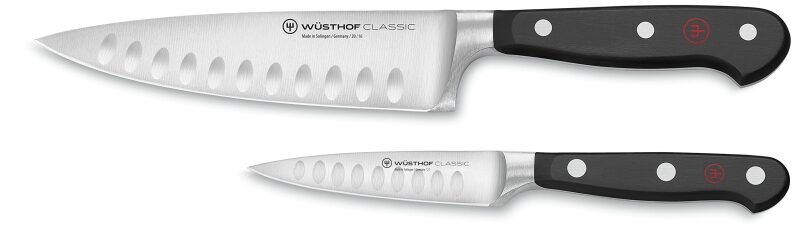 Wusthof Classic Hollow Edge 2-Piece Chef's Knife Set - High-Quality Kitchen Essentials