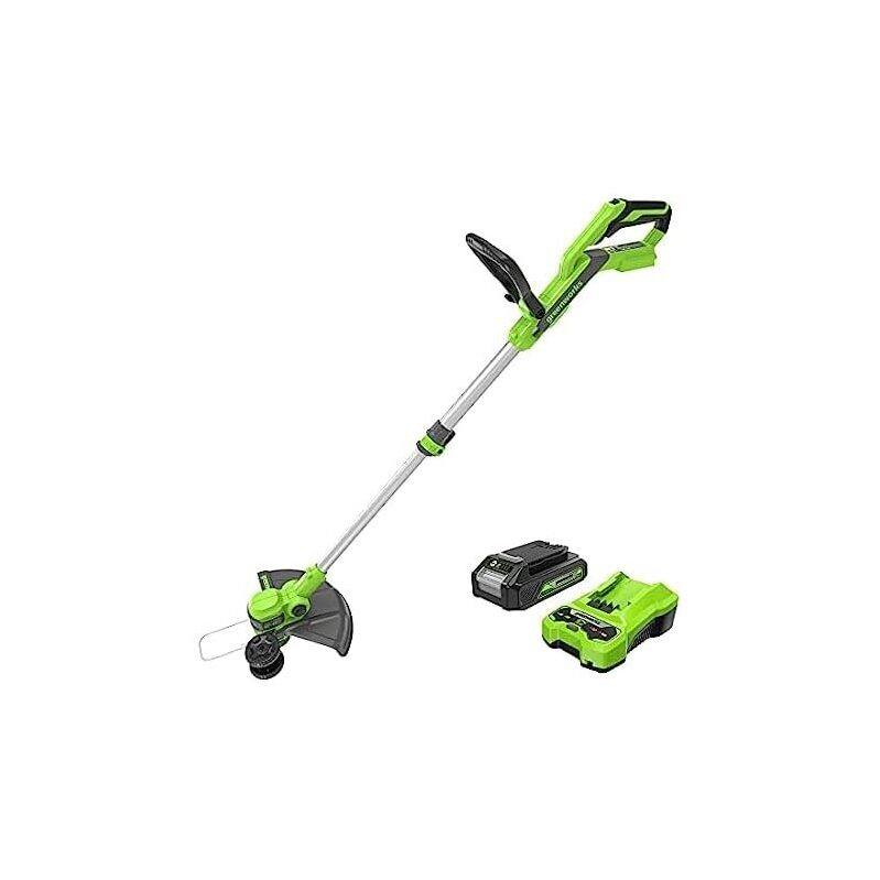 Greenworks 24V 12-Inch Cordless String Trimmer with Battery & Charger