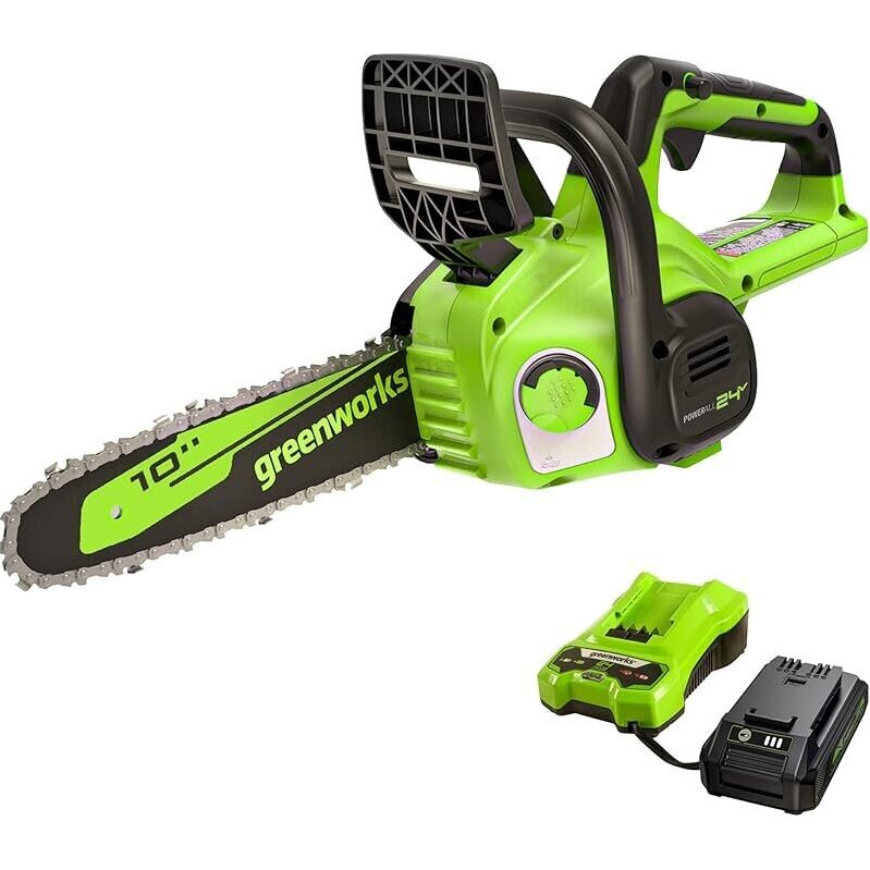 Greenworks 24V 10-inch Cordless Compact Chainsaw Kit - Power and Precision