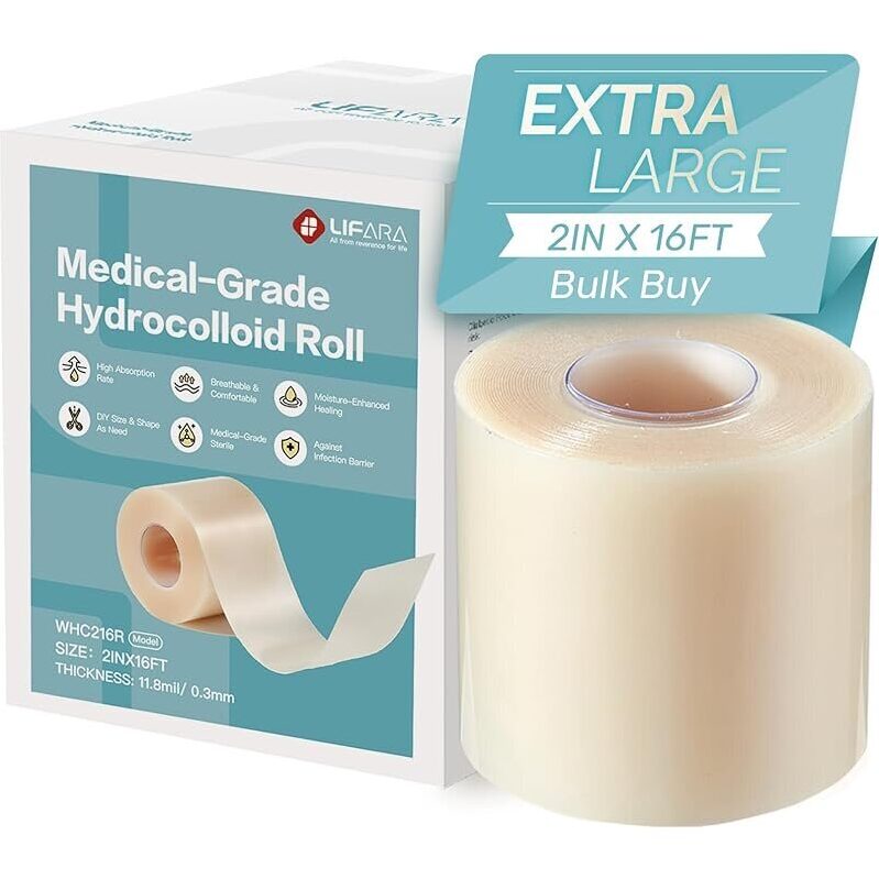 LIFARA Hydrocolloid Roll for Wound Care - Medical-Grade Quality