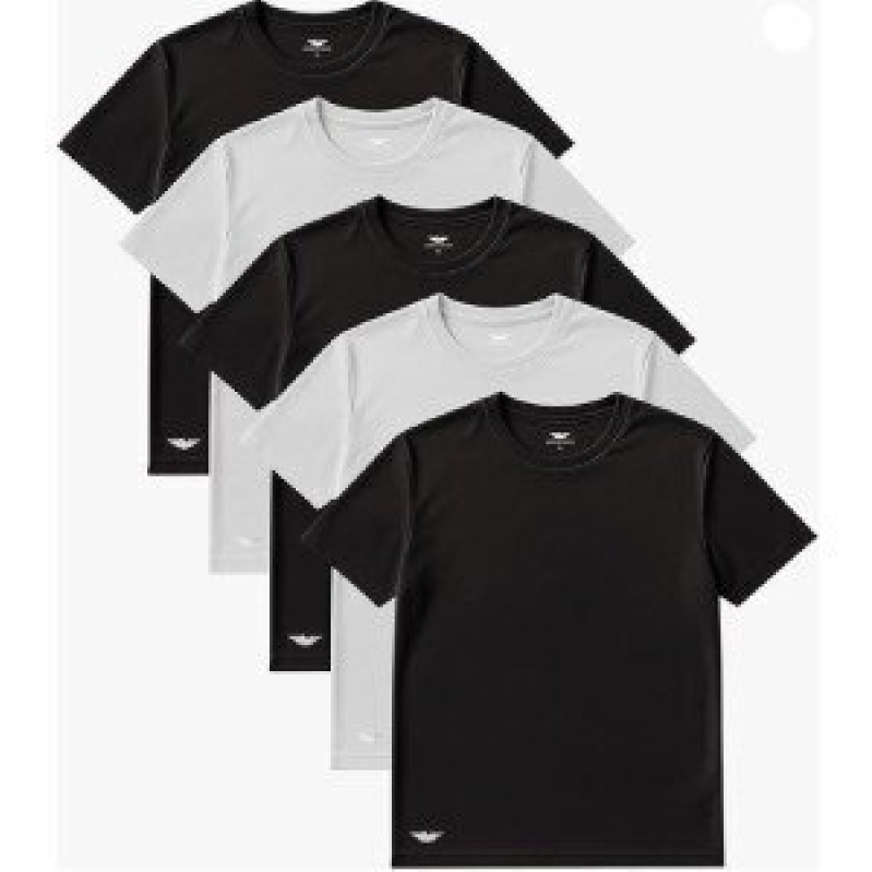 AMERICAN HEAVEN Men's Mesh Athletic Short Sleeve T-Shirts 5-Pack