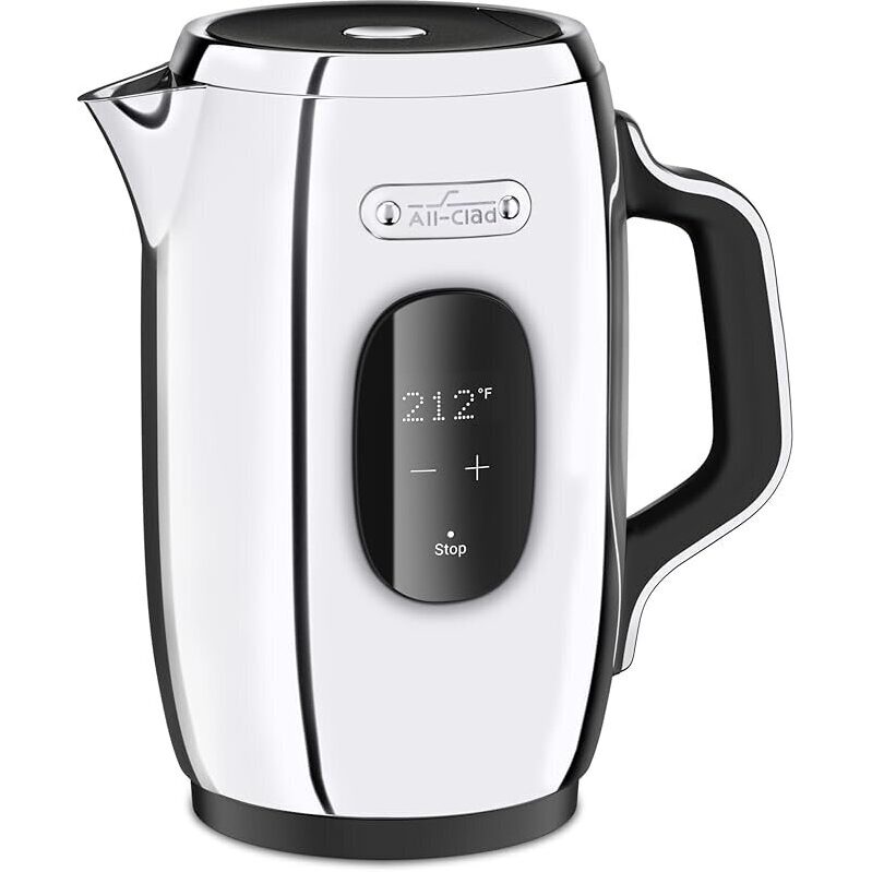 All-Clad Stainless Steel Electric Kettle: 1.5L - Quick Boil, Smart Display