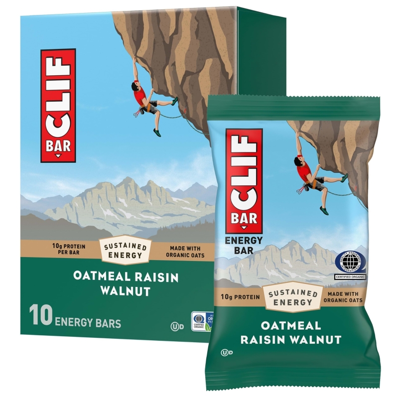 10-Pack Clif Bar Energy Protein Bars, Oatmeal Raisin Walnut 2.4oz