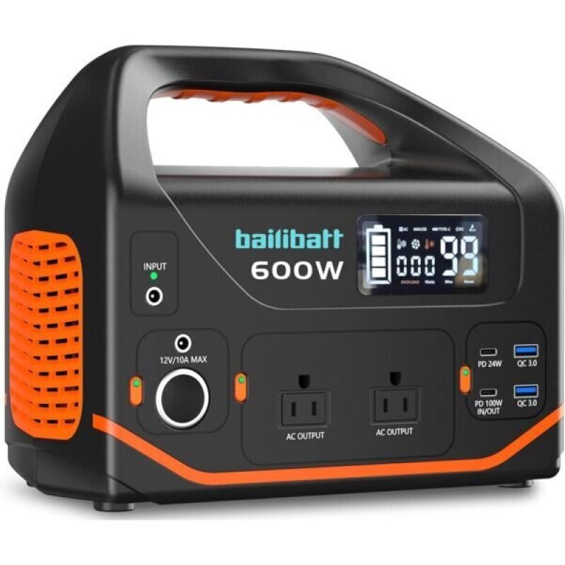 600W Portable Power Station - Ultimate Backup Solution for Home and Outdoor Use