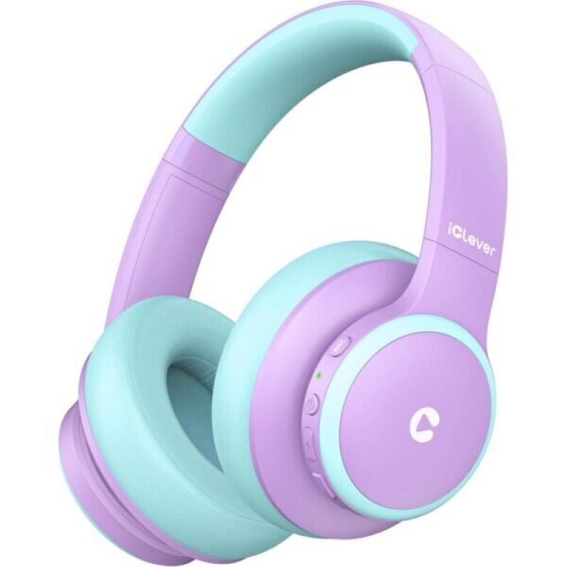 iClever BTH26 Active Noise Cancelling Headphones for Kids - Purple