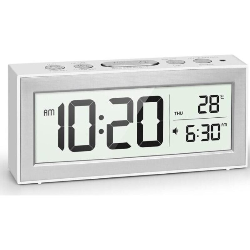 Zonopy Digital Alarm Clock with LED Display - Battery Operated Night Light