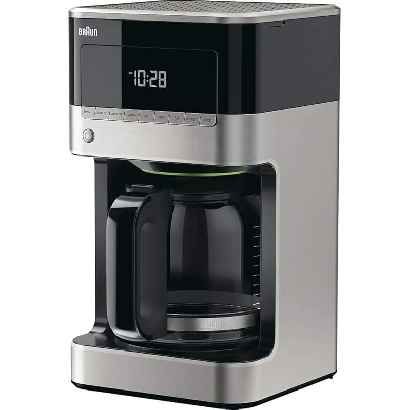 Braun BrewSense 12 Cup Drip Coffee Maker KF7150BK - Stainless Steel Finish