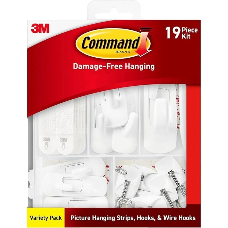 Versatile Picture Hanging Strips and Hooks Variety Pack