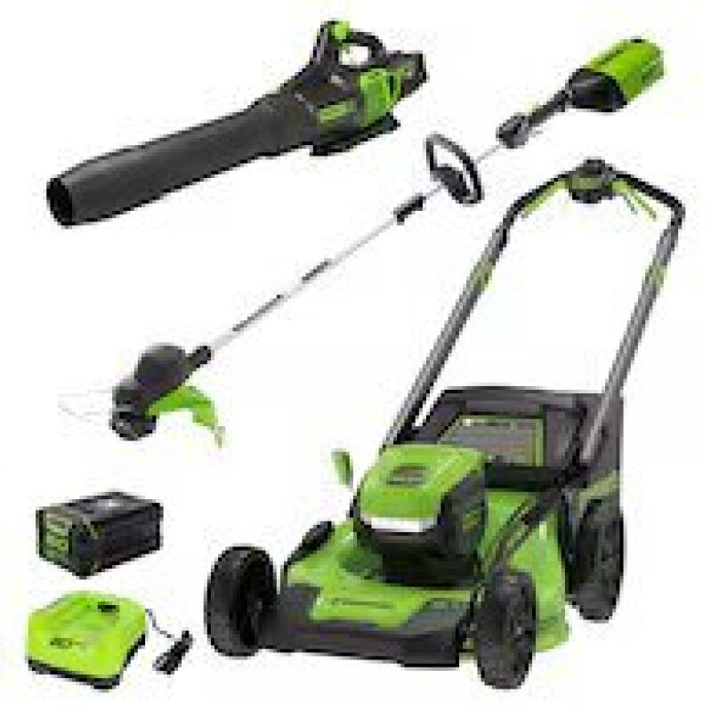 Versatile 80V Cordless Lawn Care Kit with String Trimmer & Leaf Blower