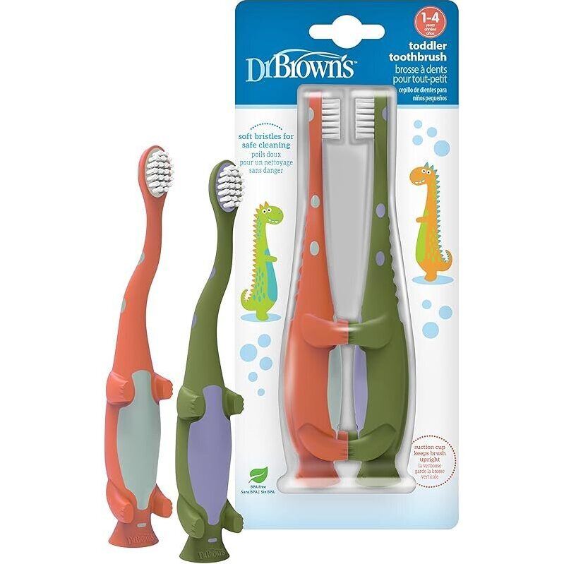 Dr. Brown's Toddler Toothbrush 2-Pack: Safe & Effective for Little Ones
