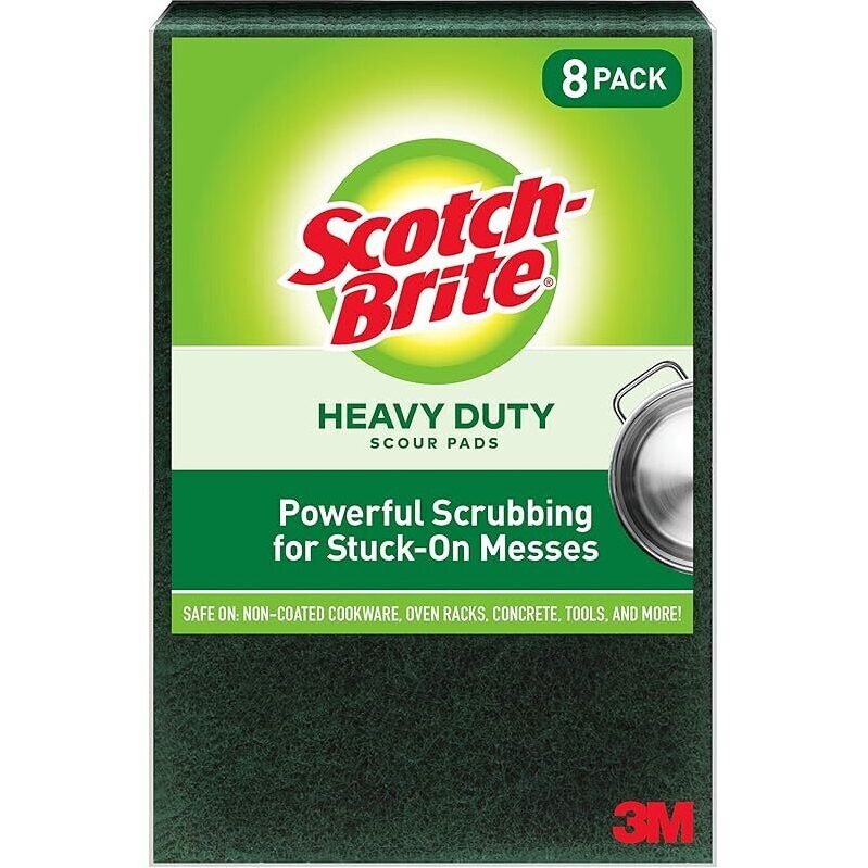 Scotch-Brite Heavy Duty Scour Pads, 8-Count