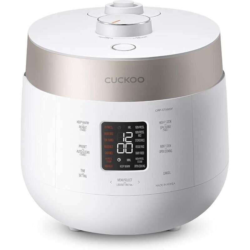 Cuckoo 6-Cup Uncooked / 12-Cup Cooked Twin Pressure Rice Cooker