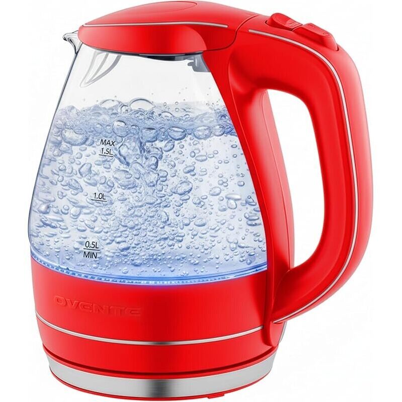 OVENTE Electric Kettle 1.5L Borosilicate Glass - Perfect for Everyday Use