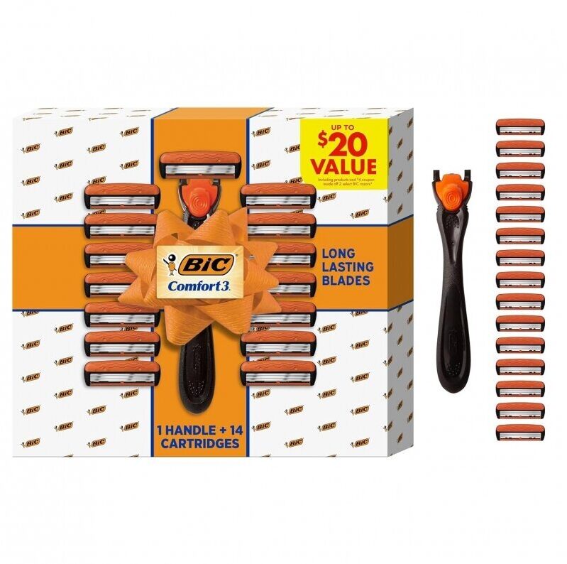 BIC Comfort 3 Refillable Men's Razor Set: Premium Shaving Experience