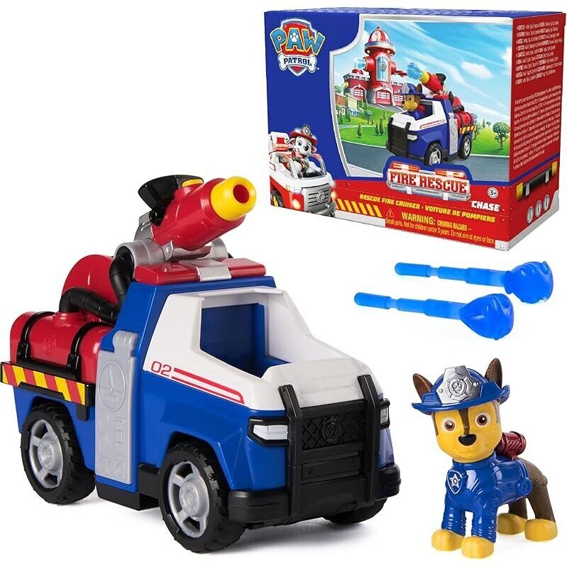 Paw Patrol Fire Rescue: Chase Rescue Fire Cruiser with Action Figure