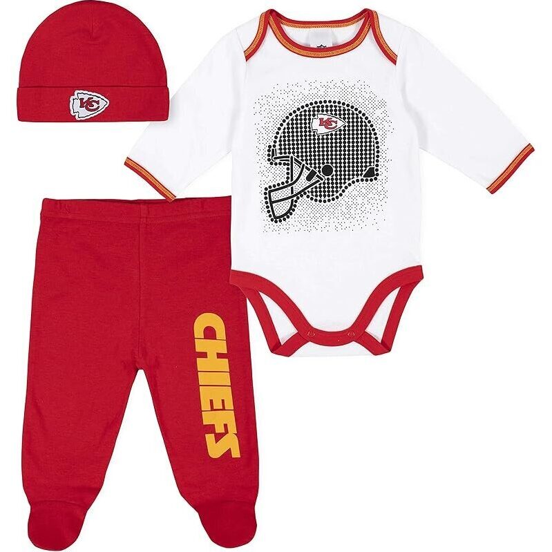 Kansas City Chiefs Baby NFL Team Footed Outfit Set