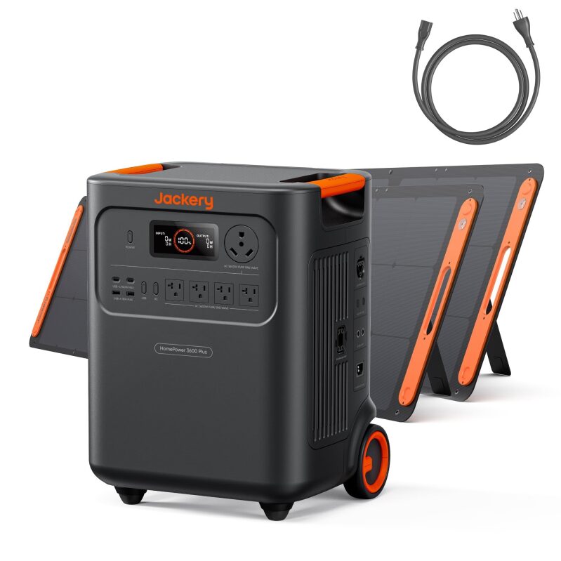 Jackery HomePower 3600 Plus Portable Power Station with Solar Panels - Ultimate Home Backup Solution