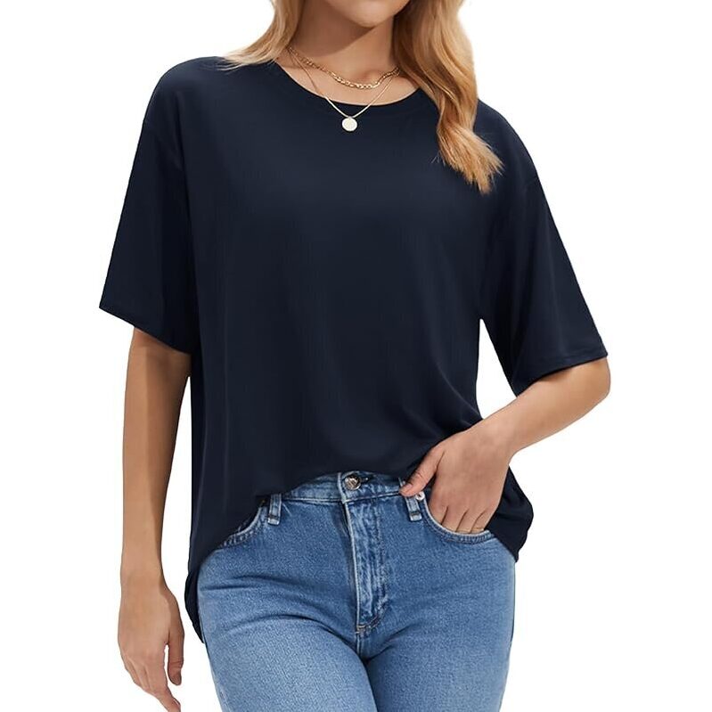 Stelle Women's Non See Through Oversized T-Shirt - Soft & Stretchy