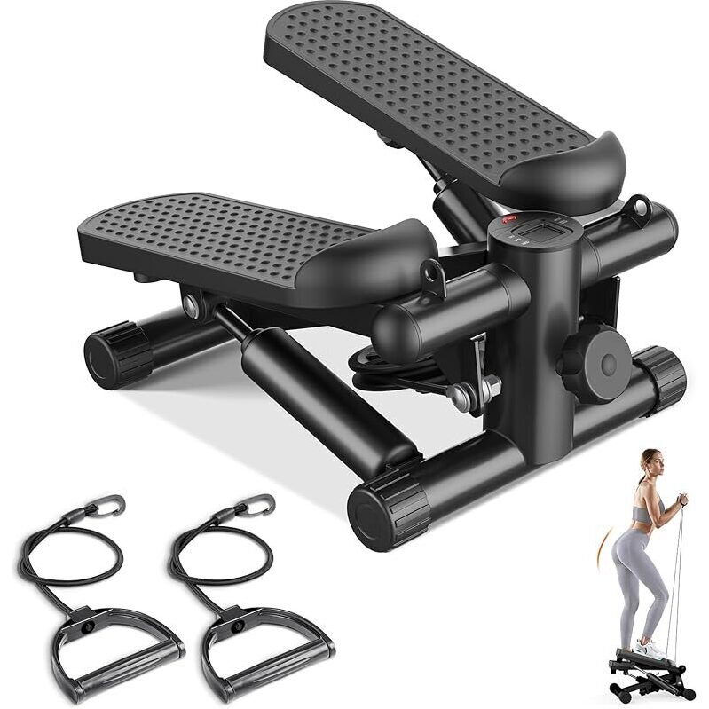 Sweetcrispy Mini Stair Steppers with Resistance Bands - Ergonomic Workout