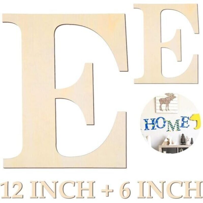 HEKOOLA Wooden Letters: DIY 12 inch and 6 inch Wood Letters for Crafts and Home Decor
