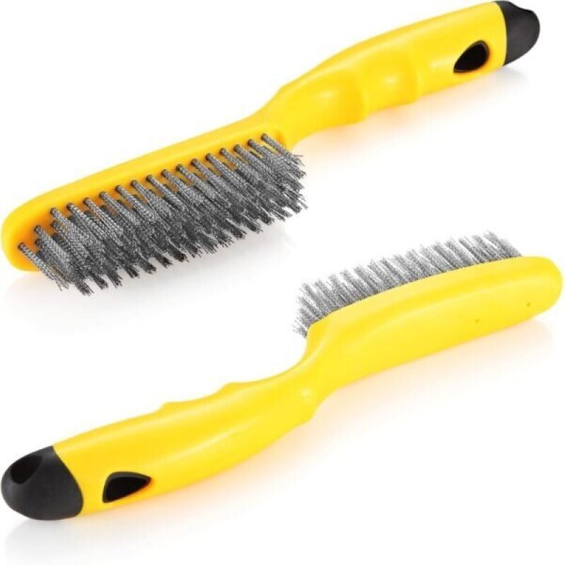Chanharm Stainless Steel Wire Brush 2 Pcs - Heavy Duty Rust and Dirt Scrubber