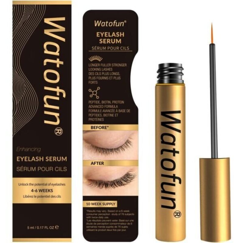 Watofun Eyelash Serum for Longer, Thicker, Fuller Lashes - Vegan & Cruelty-Free, 5mL