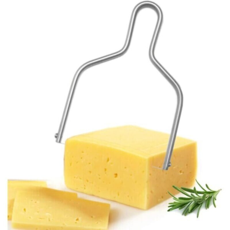 Premium Stainless Steel Cheese Slicer with Iron Wire - Perfect for Butter and Cheese