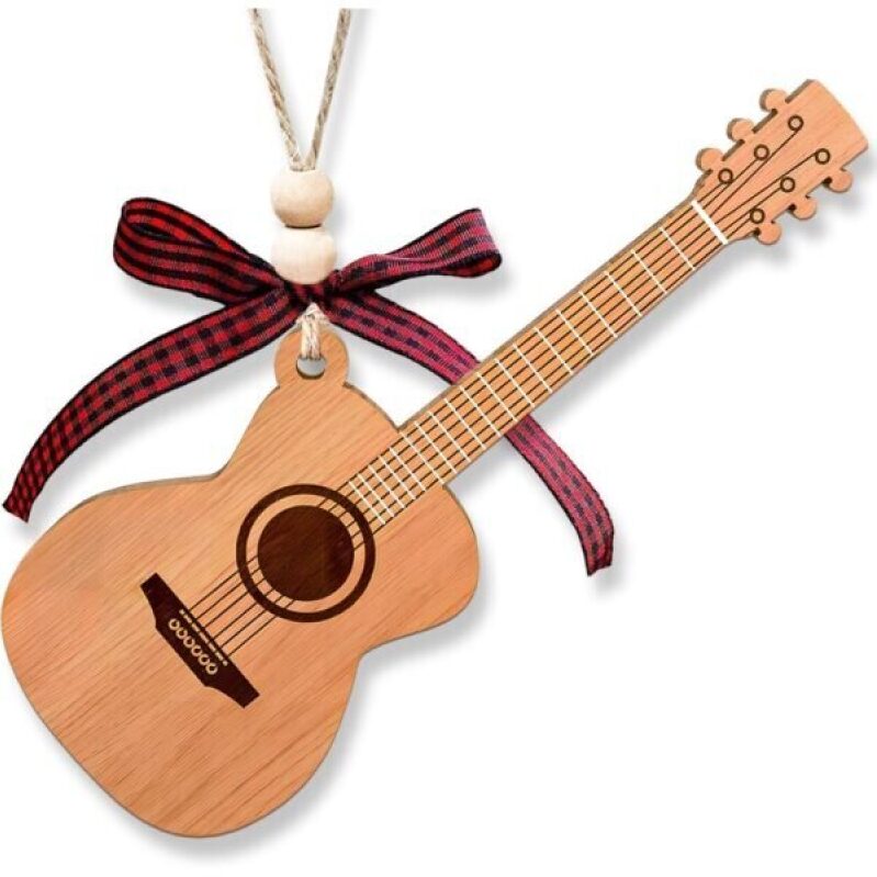 Affordable Wooden Guitar Ornament - Perfect Holiday Gift